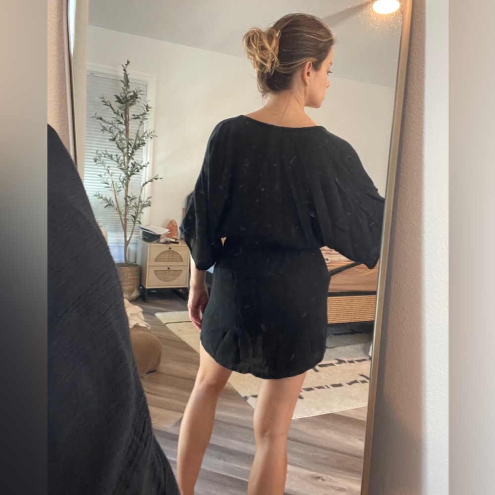 ASOS black crepe cover up - Picture 3 of 8
